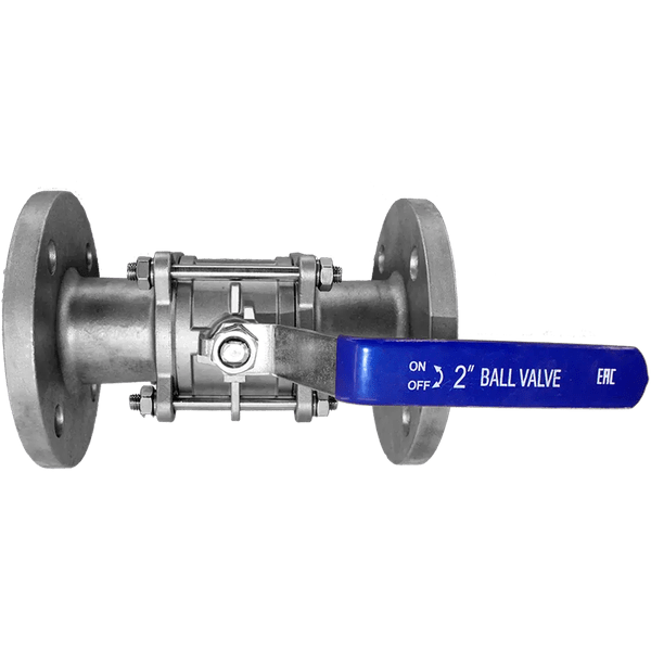 Кран шаровый фланцевый трехсоставной нержавеющий (3PC), AISI304 DN50 (2"), (CF8), PN16, NK-BF50/4