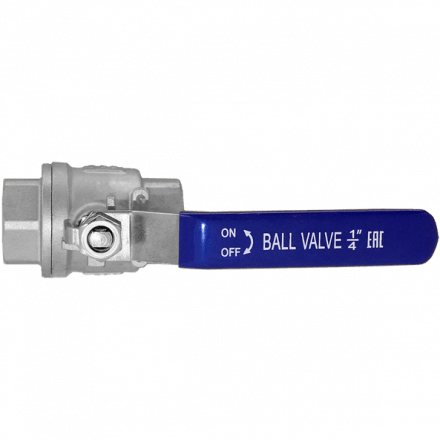 Кран шаровый муфтовый двусоставной нержавеющий (2PC), AISI304 DN 8 (1/4&quot;), (CF8), PN64, NK-BML8/4