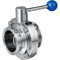 Затвор дисковый Clamp DIN нержавеющий, AISI304 DN100 (4"), (CF8), PN8, NK-DZCLP100/4