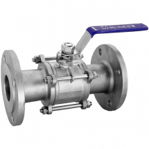 Кран шаровый фланцевый трехсоставной нержавеющий (3PC), AISI304 DN65 (2_1/2&quot;), (CF8), PN16, NK-BF65/4