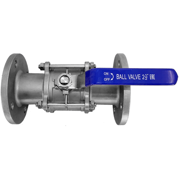 Кран шаровый фланцевый трехсоставной нержавеющий (3PC), AISI304 DN65 (2_1/2"), (CF8), PN16, NK-BF65/4
