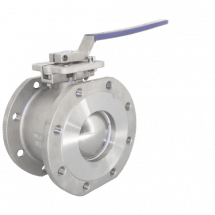 Кран шаровый межфланцевый под привод нержавеющий (1PC), AISI304 DN65 (2_1/2&quot;), (CF8), PN16, NK-BIFp65/4