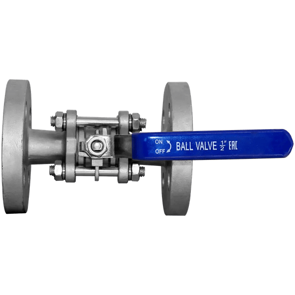 Кран шаровый фланцевый трехсоставной нержавеющий (3PC), AISI316 DN15 (1/2"), (CF8M), PN40, NK-BF15/6