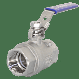 Кран шаровый муфтовый двусоставной с фиксатором нержавеющий (2PC), AISI304 DN32 (1_1/4"), (CF8),PN40, NK-BMLf32/4