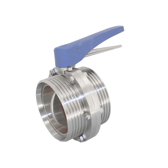 Затвор дисковый резьбовой нержавеющий, AISI304 DN80 (3"), (CF8), PN8, NK-DZm80/4