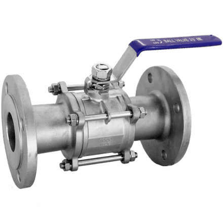 Кран шаровый фланцевый трехсоставной нержавеющий (3PC), AISI316 DN65 (2_1/2&quot;), (CF8M), PN16, NK-BF65/6