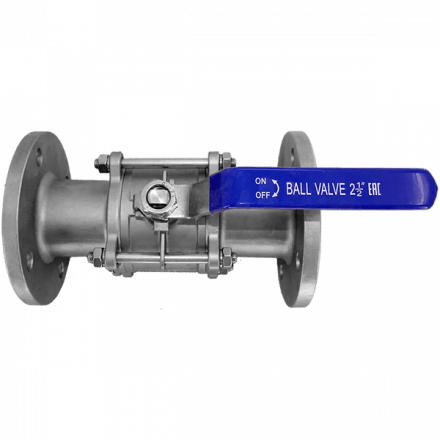 Кран шаровый фланцевый трехсоставной нержавеющий (3PC), AISI316 DN65 (2_1/2&quot;), (CF8M), PN16, NK-BF65/6