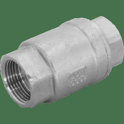 Обратный клапан муфтовый прямой нержавеющий, AISI304 DN20 (3/4"),(CF8), PN64, NK-CS20/4