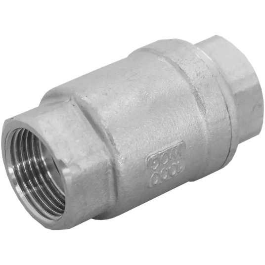 Обратный клапан муфтовый прямой нержавеющий, AISI304 DN20 (3/4"),(CF8), PN64, NK-CS20/4