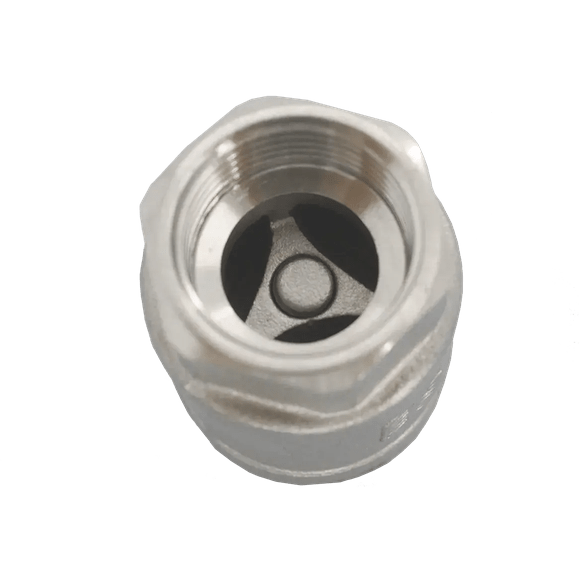 Обратный клапан муфтовый прямой нержавеющий, AISI304 DN20 (3/4"),(CF8), PN64, NK-CS20/4