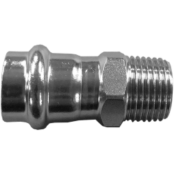 Пресс-соединитель прямой с наружней резьбой нержавеющий, AISI304 DN32x35mm (1_1/4"x35mm), CF8, PN16, NK-PAM32*35/4