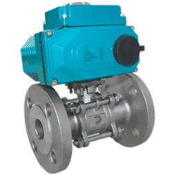 Кран шаровый фланцевый (3PC), DN25 (1"), AISI304, PN16, с электроприводом AC 220V (С-03), NK-BFp25/4*PEAH30