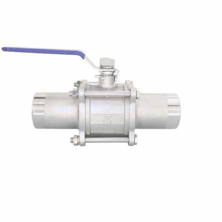 Кран шаровый фланцевый трехсоставной нержавеющий (3PC), AISI316 DN80 (3&quot;), (CF8M), PN16, NK-BF80/6