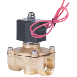 Клапан электромагнитный латунный, прямого действия, нормально открытый, DN25 (1"), PN10, 24DC, 2W-250-25K-24DC