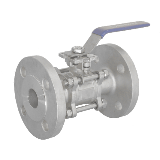 Кран шаровый фланцевый под привод нержавеющий (3PC), AISI304 DN32 (1_1/4"), (CF8), PN40, NK-BFp32/4