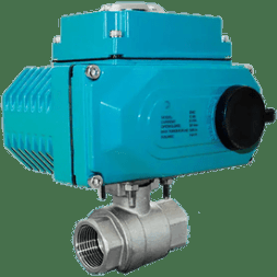 Кран шаровый муфтовый (2PC), AISI304 DN25 (1"), с электроприводом AC 220V (С-03), NK-BMp25/4*PEAH30