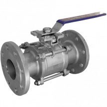 Кран шаровый фланцевый под привод нержавеющий (3PC), AISI304 DN80 (3&quot;), (CF8), PN16, NK-BFp80/4