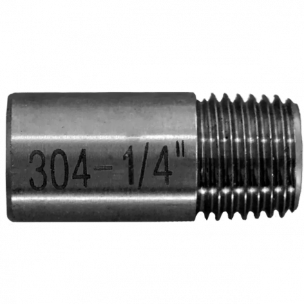 Ниппель приварной нержавеющий, AISI304 DN8 (1/4&quot;), (CF8), PN16, NK-NE8/4