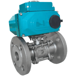 Кран шаровый фланцевый (3PC), DN50 (2"), AISI304, PN16, с электроприводом AC 220V (С-05), NK-BFp50/4*PEAH50