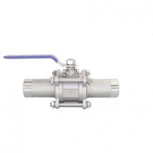 Кран шаровый приварной трехсоставной под привод нержавеющий (3PC), AISI304 DN125 (5&quot;), (CF8), PN16, NK-BEp125/4