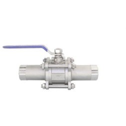 Кран шаровый приварной трехсоставной под привод нержавеющий (3PC), AISI304 DN125 (5"), (CF8), PN16, NK-BEp125/4