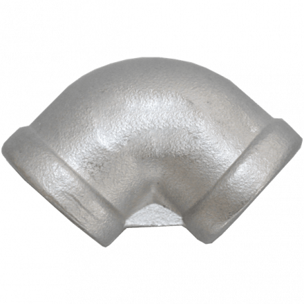 Отвод резьбовой вр/вр нержавеющий, AISI304 DN10 (3/8&quot;), (CF8), PN16, NK-FEDD10/4