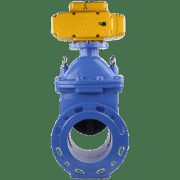 Задвижка фланцевая чугунная, DN150 (6"), PN10, с многоворотным электроприводом AC 220V (С-20), NK-ZKip150/4*PEAHM200